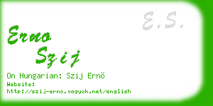 erno szij business card