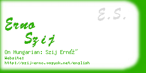 erno szij business card